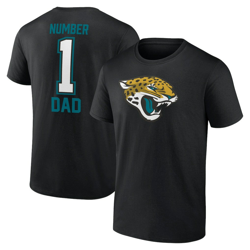 Jacksonville Jaguars Father's Day #1 Dad T-Shirt Black | NFL
