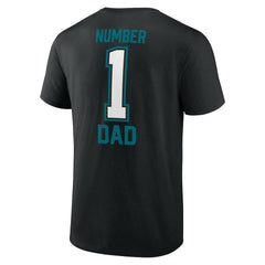 Jacksonville Jaguars Father's Day #1 Dad T-Shirt Black | NFL