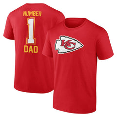 Kansas City Chiefs Father's Day #1 Dad T-Shirt Red | NFL