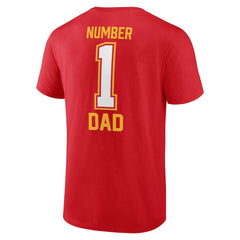 Kansas City Chiefs Father's Day #1 Dad T-Shirt Red | NFL