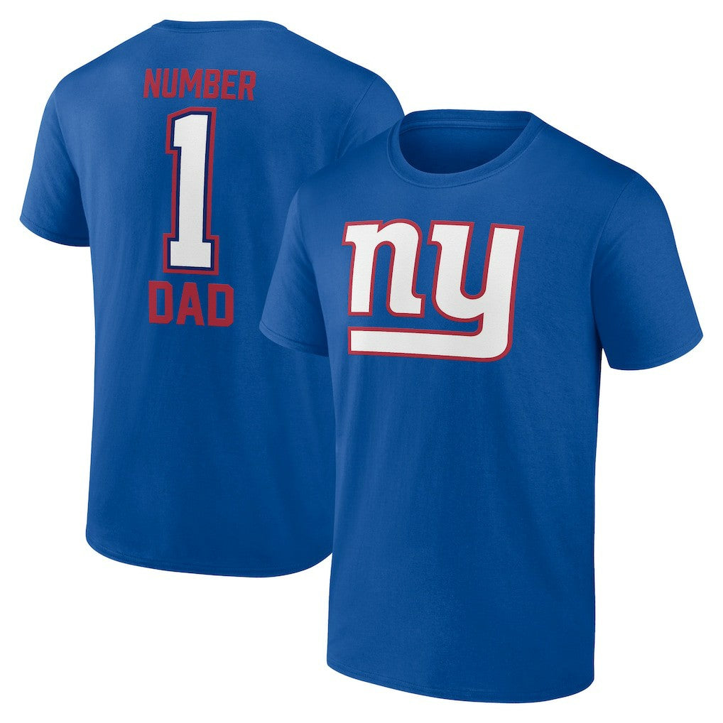 New York Giants Father's Day #1 Dad T-Shirt Royal | NFL