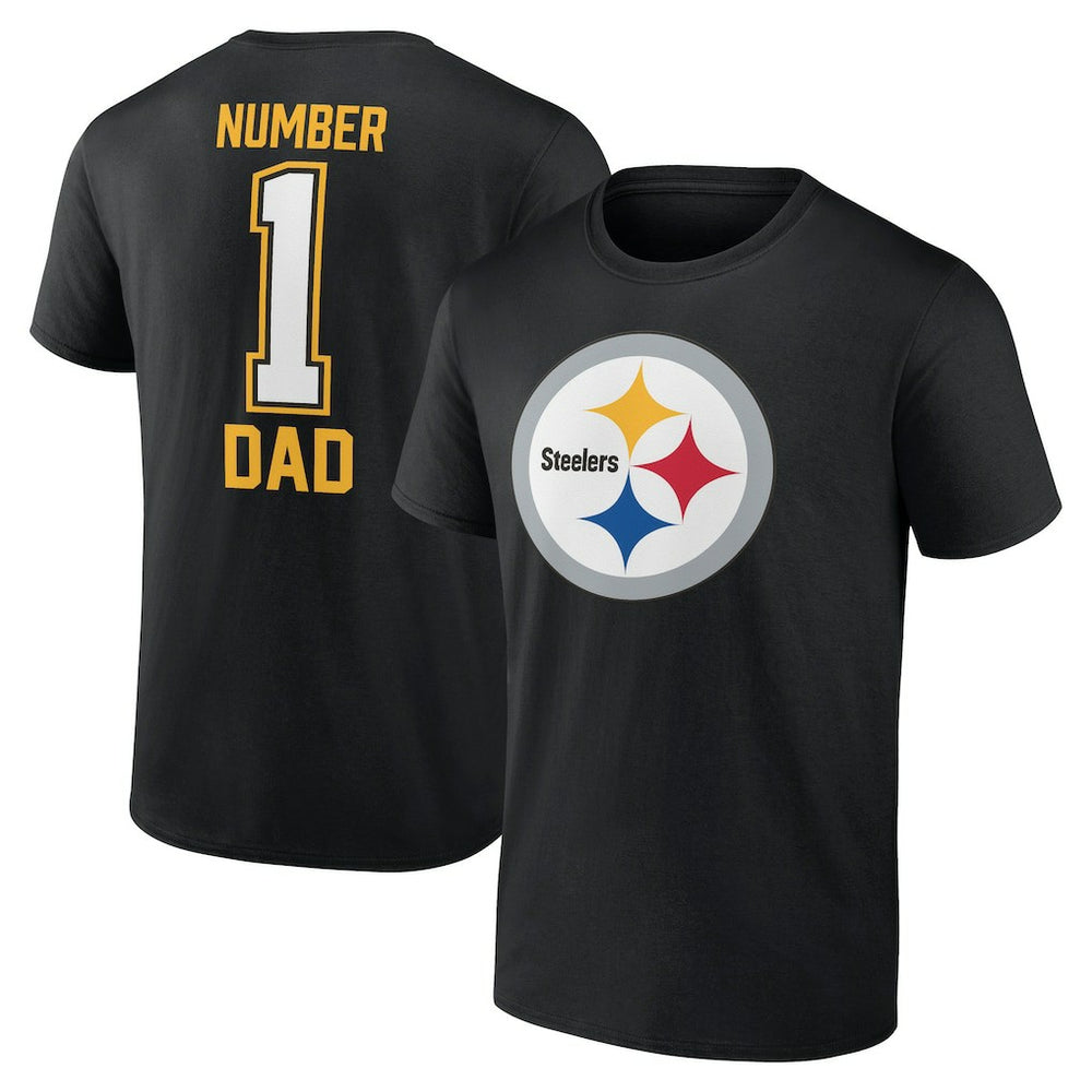 Pittsburgh Steelers Father's Day #1 Dad T-Shirt Black | NFL