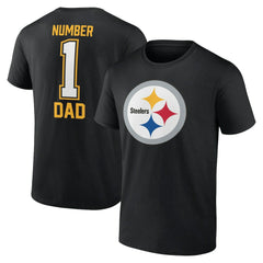 Pittsburgh Steelers Father's Day #1 Dad T-Shirt Black | NFL