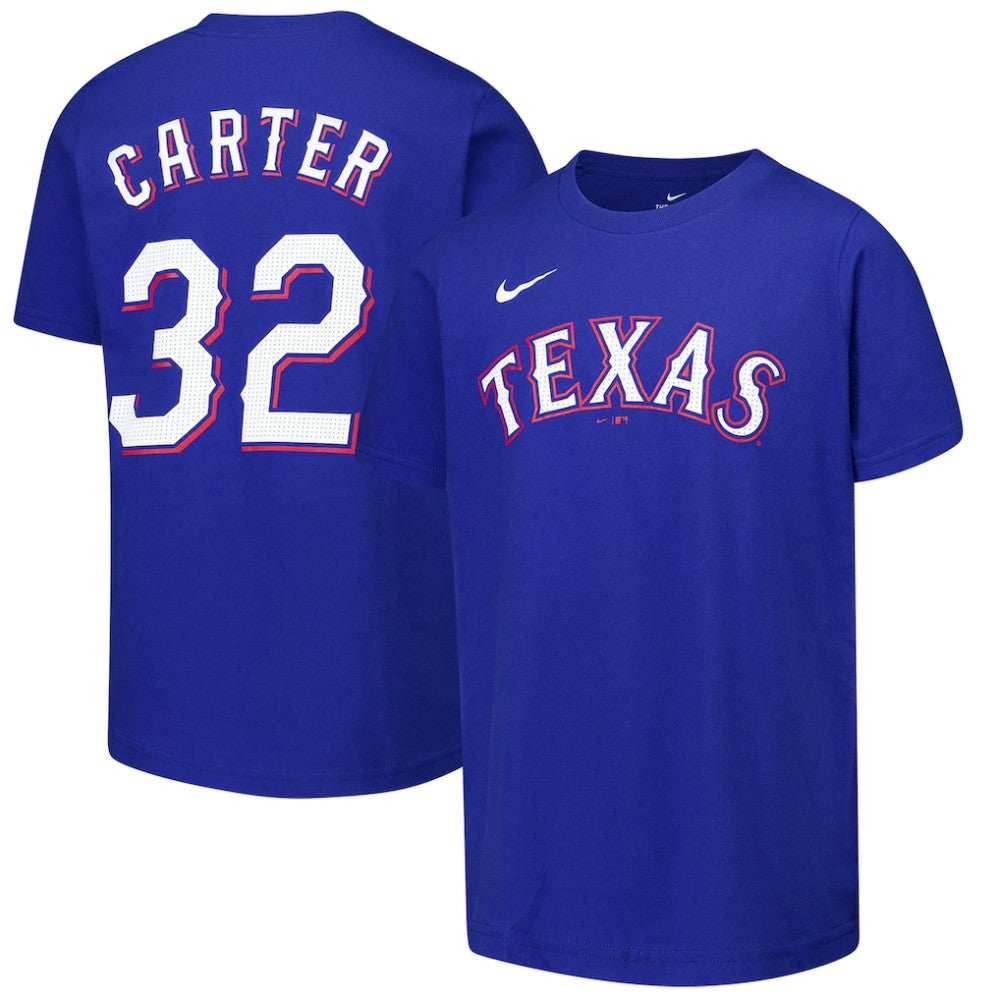 Evan Carter Texas Rangers Nike Youth Name & Number T-Shirt - MLB