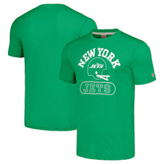 New York Jets Homage Unisex Helmet Tri-Blend T-Shirt Green | NFL