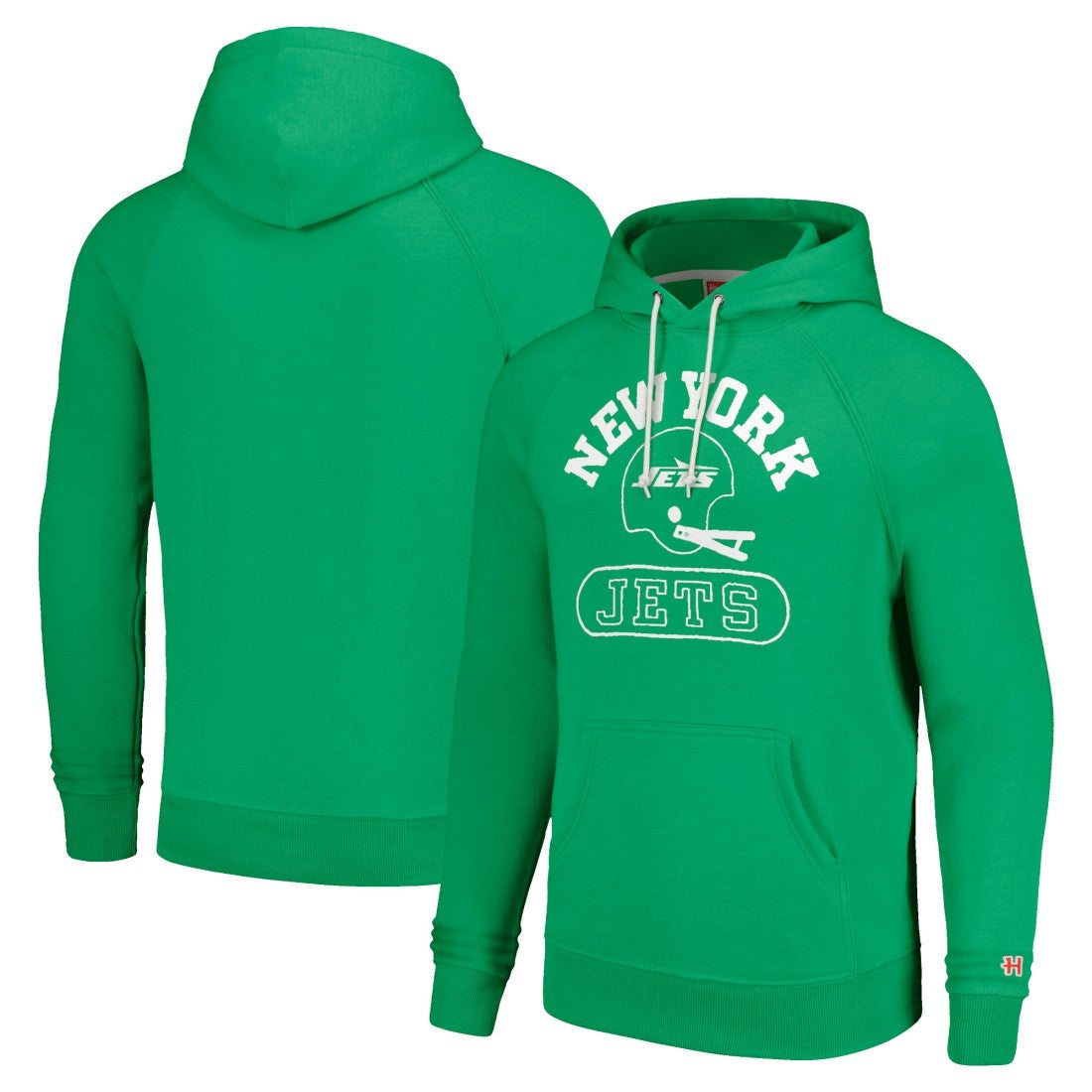 New York Jets Homage Unisex Helmet Tri-Blend Pullover Hoodie Green | NFL