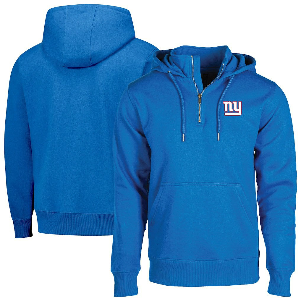 New York Giants Dunbrooke Unisex Defender Quarter-Zip Hoodie Royal | NFL