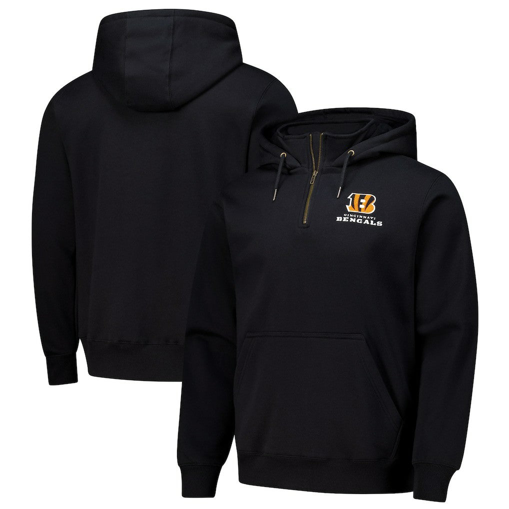 Cincinnati Bengals Dunbrooke Unisex Defender Quarter-Zip Hoodie Black | NFL