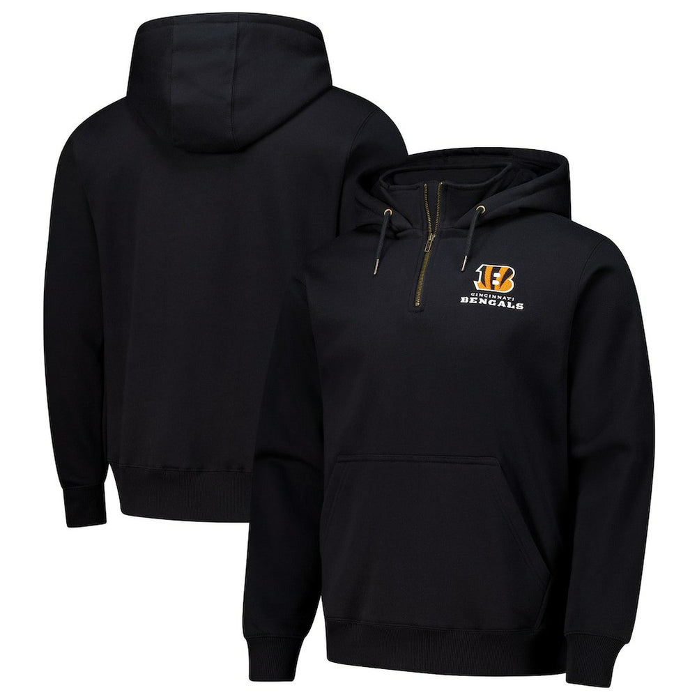 Cincinnati Bengals Dunbrooke Unisex Defender Quarter-Zip Hoodie Black | NFL