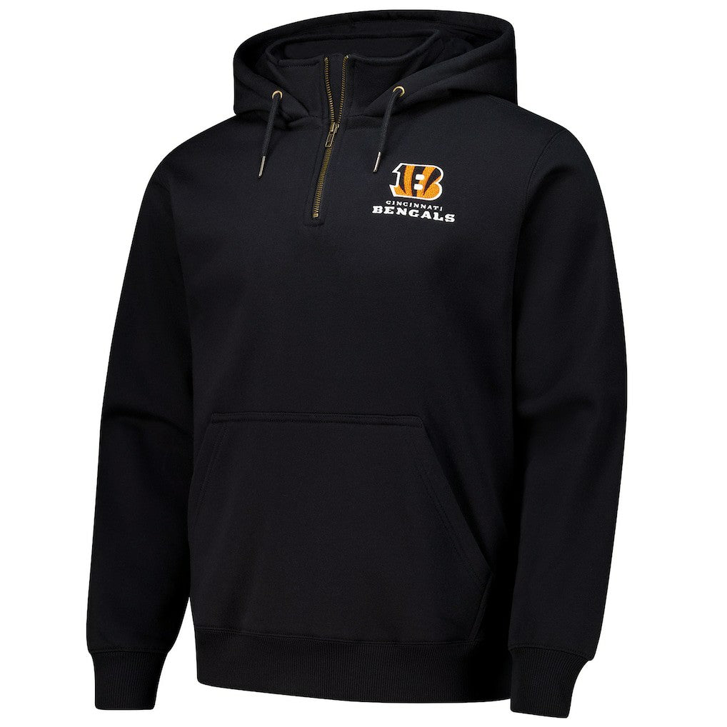 Cincinnati Bengals Dunbrooke Unisex Defender Quarter-Zip Hoodie Black | NFL