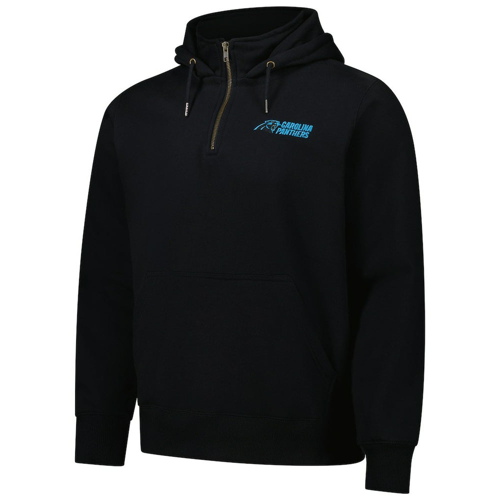Carolina Panthers Dunbrooke Unisex Defender Quarter-Zip Hoodie Black | NFL