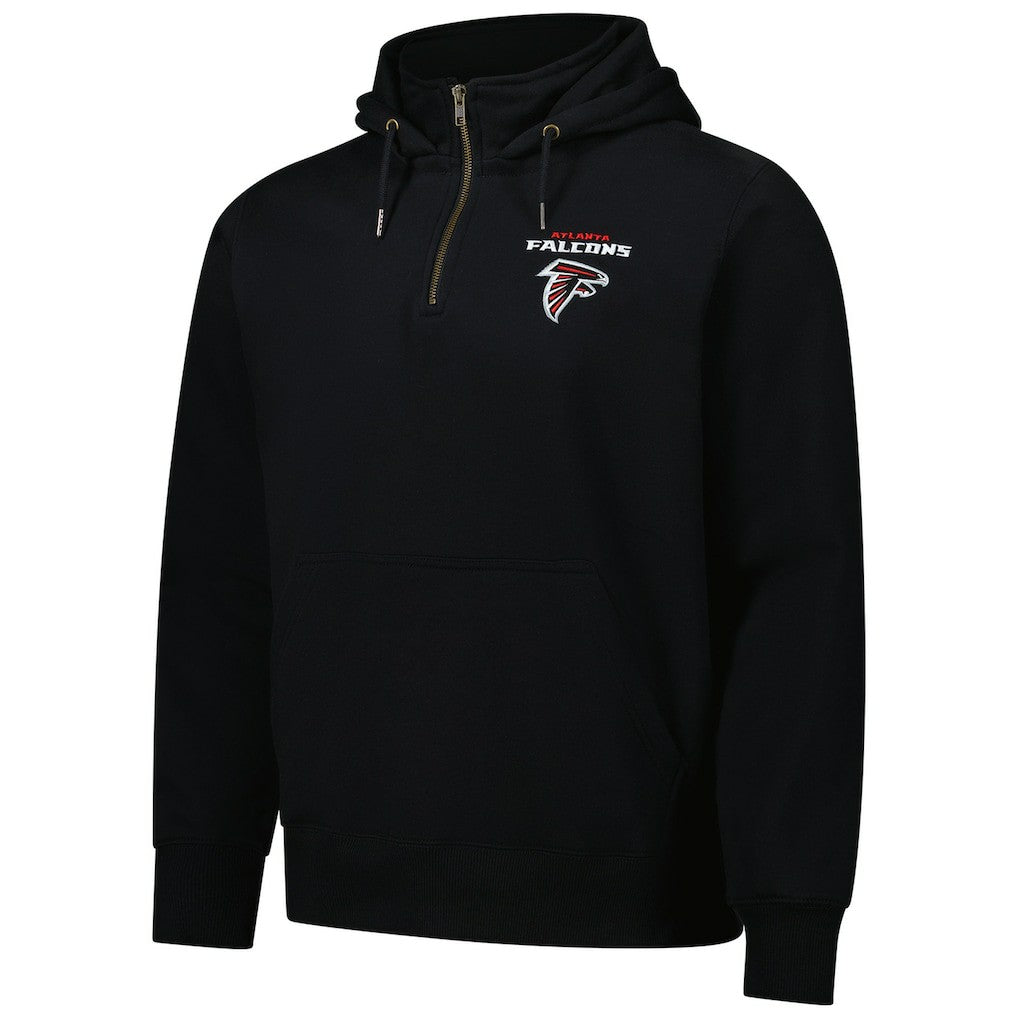 Atlanta Falcons Dunbrooke Unisex Defender Quarter-Zip Hoodie Black | NFL