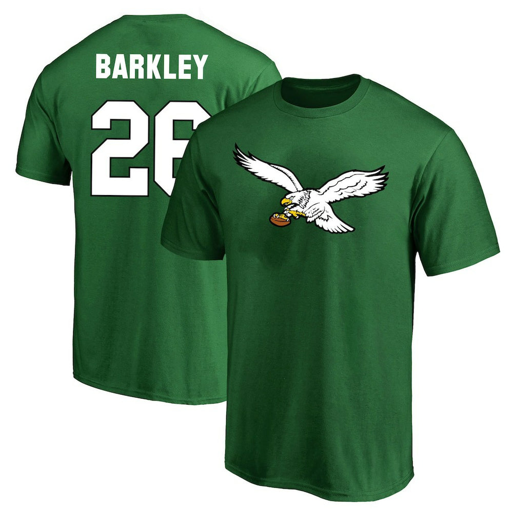 Saquon Barkley Philadelphia Eagles Big & Tall Player Name & Number T-Shirt Kelly Green | Fanatics