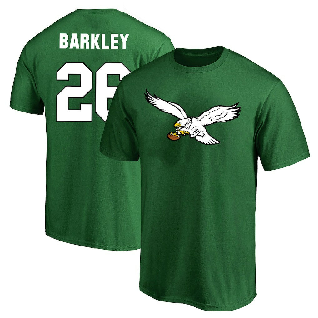 Saquon Barkley Philadelphia Eagles Big & Tall Player Name & Number T-Shirt Kelly Green | Fanatics
