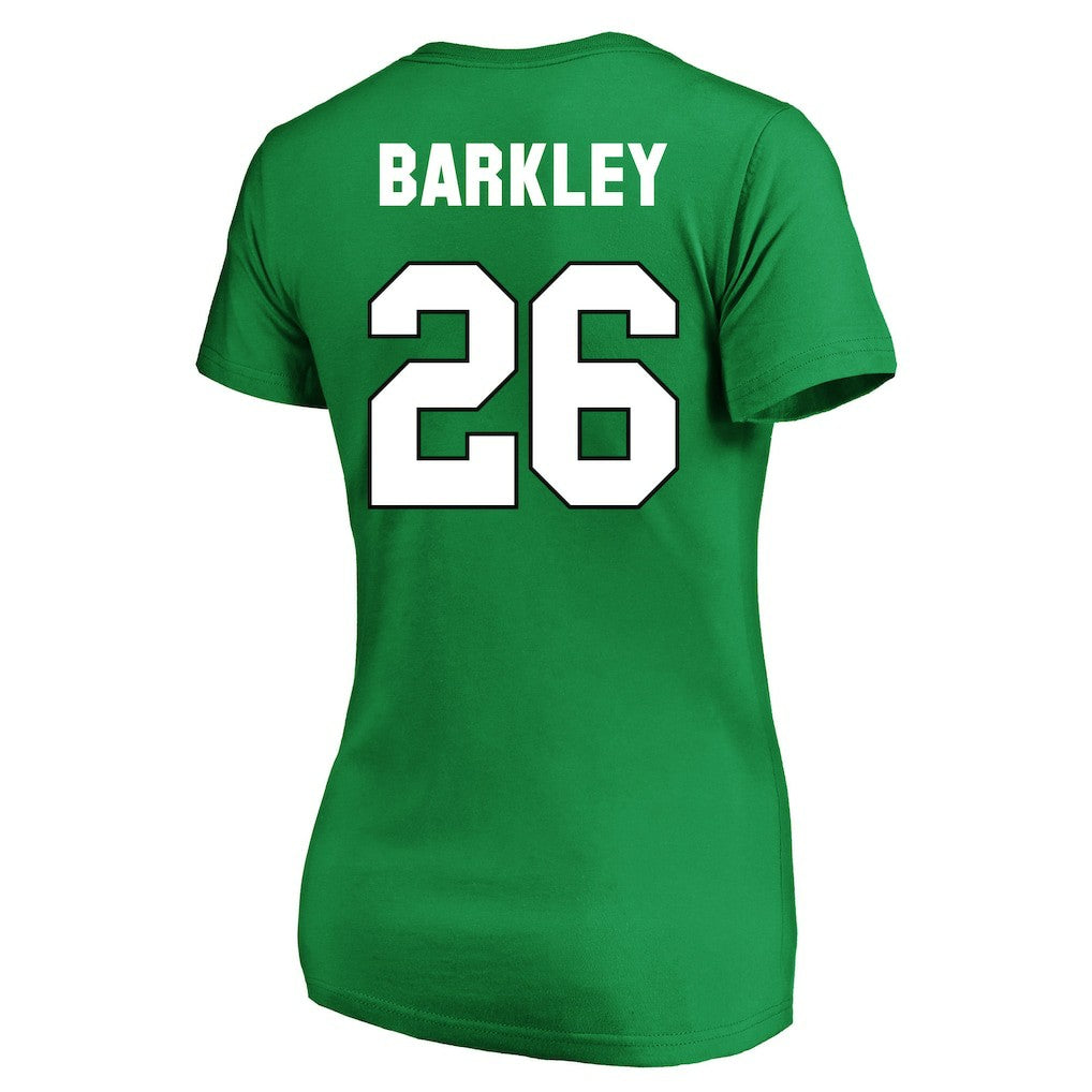 Saquon Barkley Philadelphia Eagles Women's Plus Size Fair Catch Name & Number Scoop Neck T-Shirt Kelly Green | NFL