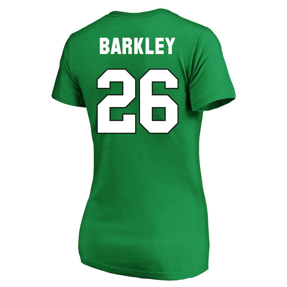 Saquon Barkley Philadelphia Eagles Women's Plus Size Fair Catch Name & Number Scoop Neck T-Shirt Kelly Green | NFL