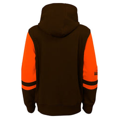 Cleveland Browns Youth Stadium Color-Block Full-Zip Hoodie Brown | NFL