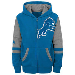 Detroit Lions Preschool Stadium Color Block Full-Zip Hoodie Blue | NFL