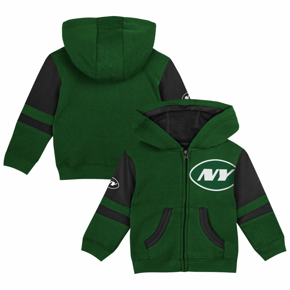New York Jets Preschool Stadium Color Block Full-Zip Hoodie Green | NFL
