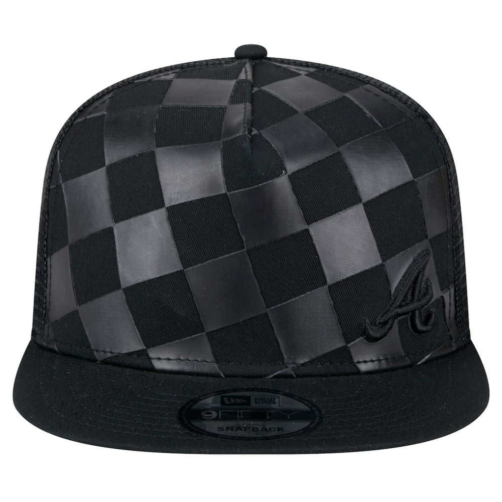 Atlanta Braves New Era Score Check A-Frame Trucker 9FIFTY Snapback Hat - MLB