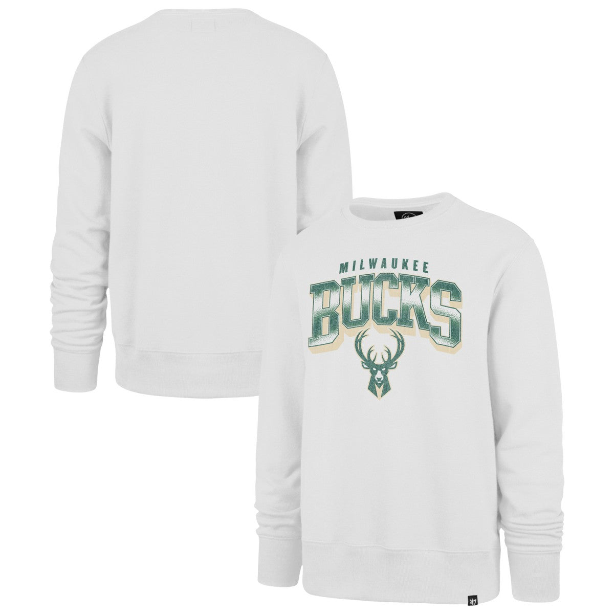 Milwaukee Bucks '47 Spotlight Headline Pullover Sweatshirt White - NBA