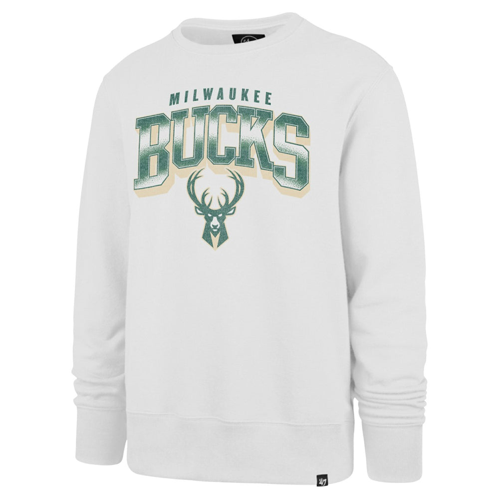 Milwaukee Bucks '47 Spotlight Headline Pullover Sweatshirt White - NBA