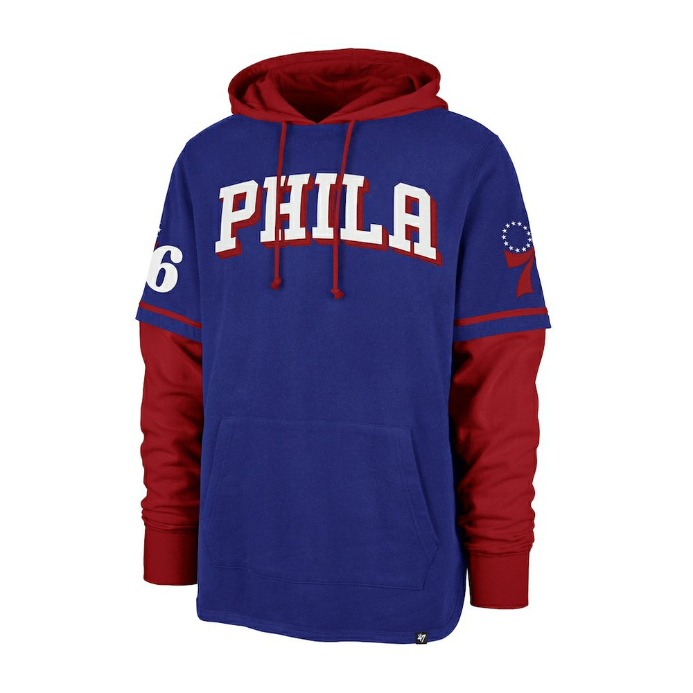Philadelphia 76ers '47 Trifecta Shortstop Pullover Hoodie Royal - NBA