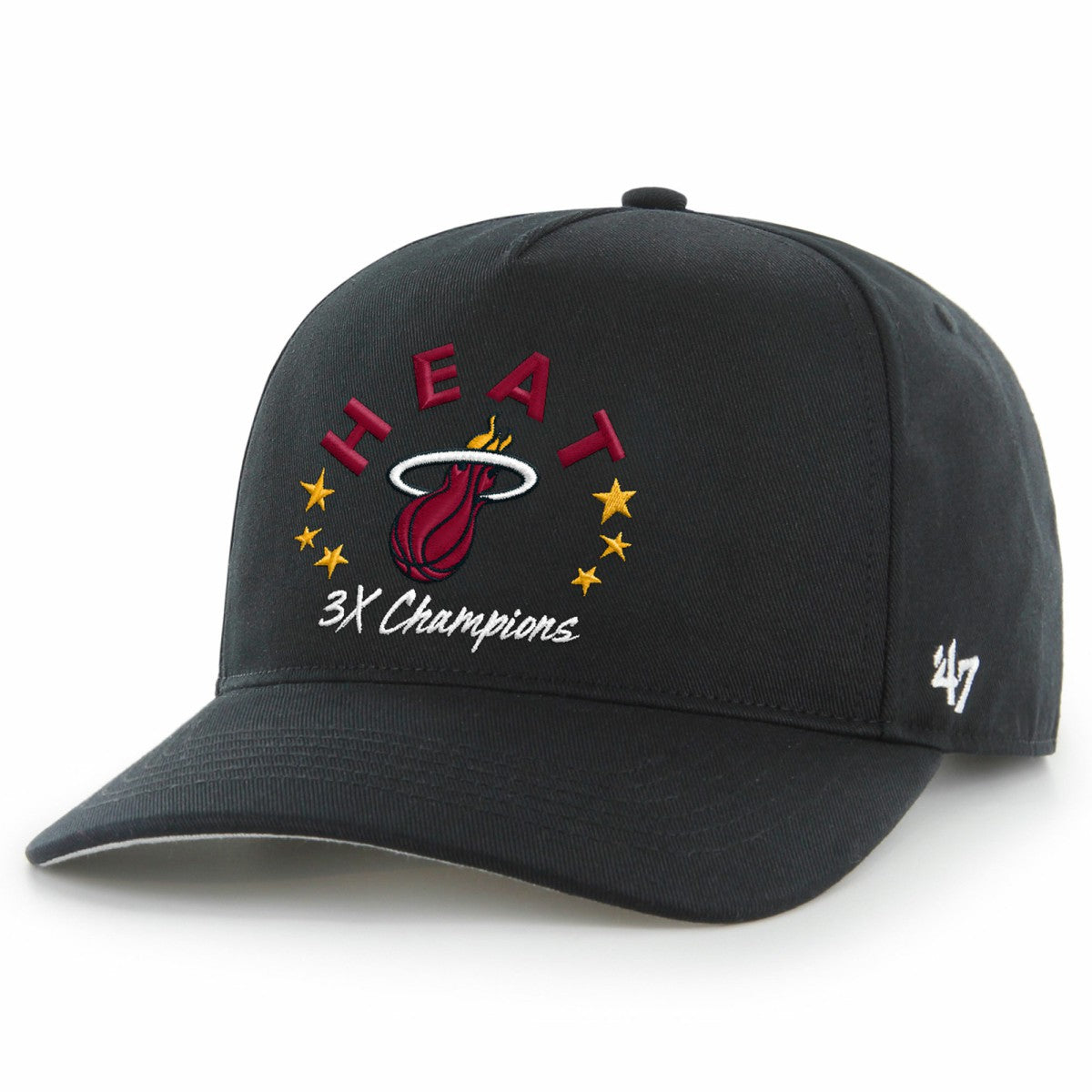 Miami Heat '47 Champs Global Star Hitch Adjustable Hat Black - NBA