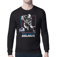 Colorado Avalanche Starter Player Grid Long Sleeve T-Shirt - Black - NHL