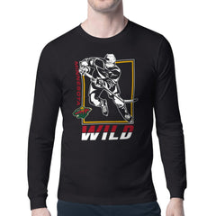 Minnesota Wild Starter Player Grid Long Sleeve T-Shirt - Black - NHL
