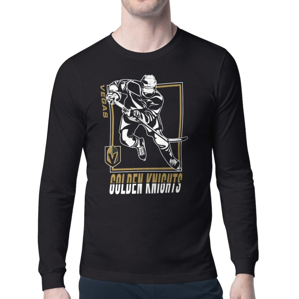 Vegas Golden Knights Starter Player Grid Long Sleeve T-Shirt - Black - NHL