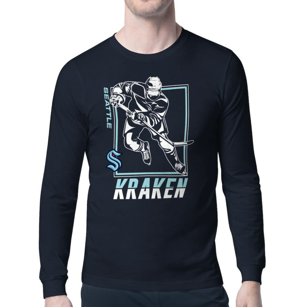 Seattle Kraken Starter Player Grid Long Sleeve T-Shirt - Deep Sea Blue - NHL