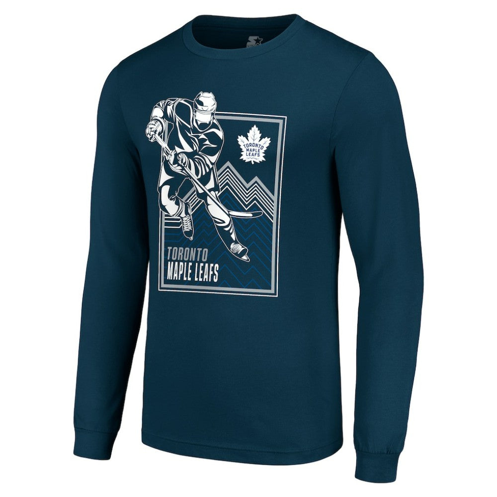 Toronto Maple Leafs Starter Player Grid Long Sleeve T-Shirt - Blue - NHL