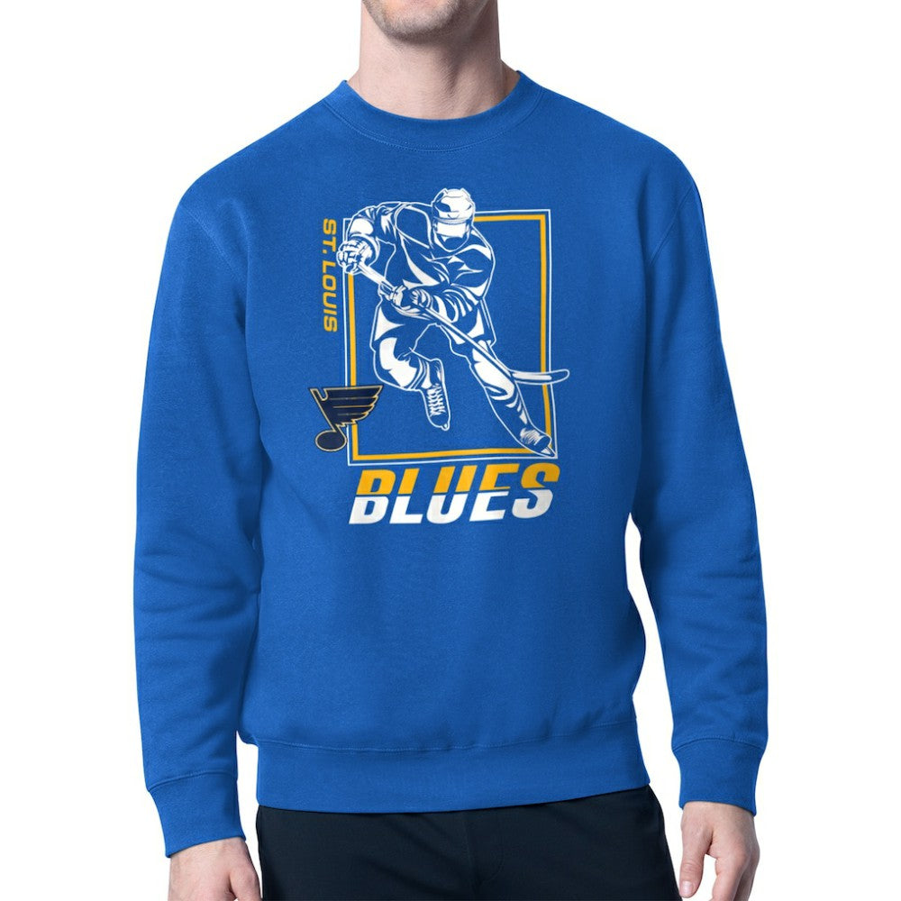 St. Louis Blues Starter Player Grid Fleece Pullover Sweatshirt - Blue - NHL