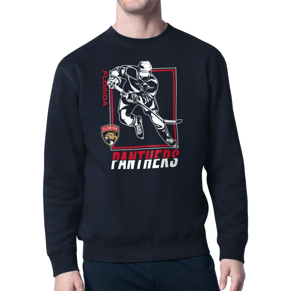 Florida Panthers Starter Player Grid Fleece Pullover Sweatshirt - Navy - NHL
