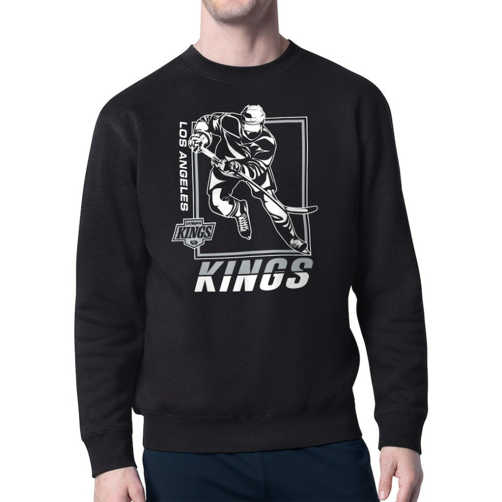 Los Angeles Kings Starter Player Grid Fleece Pullover Sweatshirt - Black - NHL