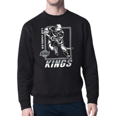 Los Angeles Kings Starter Player Grid Fleece Pullover Sweatshirt - Black - NHL