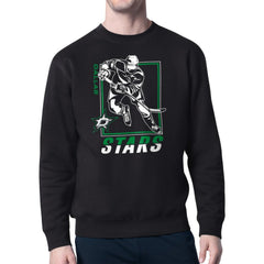 Dallas Stars Starter Player Grid Fleece Pullover Sweatshirt - Black - NHL