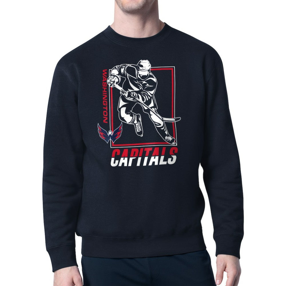 Washington Capitals Starter Player Grid Fleece Pullover Sweatshirt - Navy - NHL