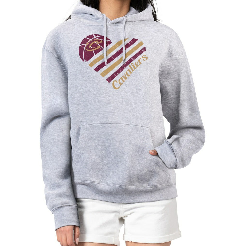 Cleveland Cavaliers G-III 4Her by Carl Banks Women's Heart Pullover Hoodie - Heather Gray - NBA