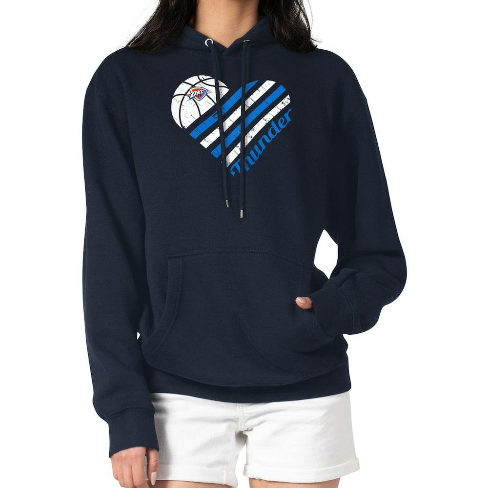 Oklahoma City Thunder G-III 4Her by Carl Banks Women's Heart Pullover Hoodie - Navy - NBA