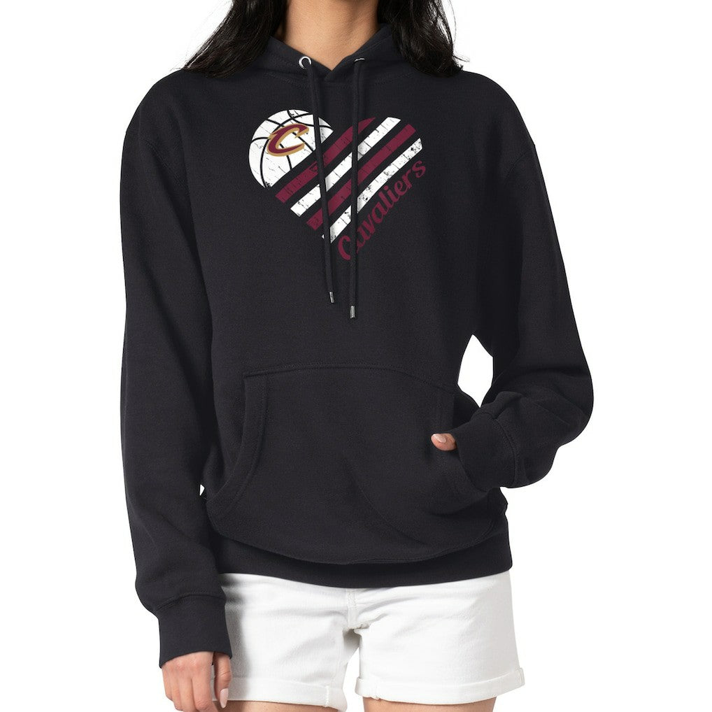 Cleveland Cavaliers G-III 4Her by Carl Banks Women's Heart Pullover Hoodie - Black - NBA