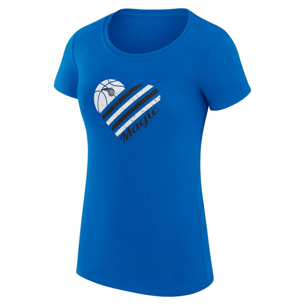 Orlando Magic G-III 4Her by Carl Banks Women's Super-Slim Fit Lightweight Heart T-Shirt Blue - NBA