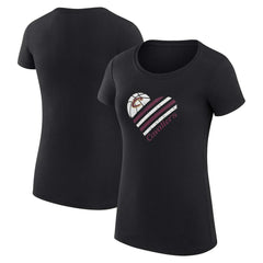 Cleveland Cavaliers G-III 4Her by Carl Banks Women's Super-Slim Fit Lightweight Heart T-Shirt Black - NBA