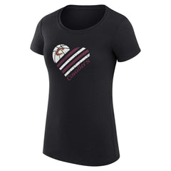 Cleveland Cavaliers G-III 4Her by Carl Banks Women's Super-Slim Fit Lightweight Heart T-Shirt Black - NBA