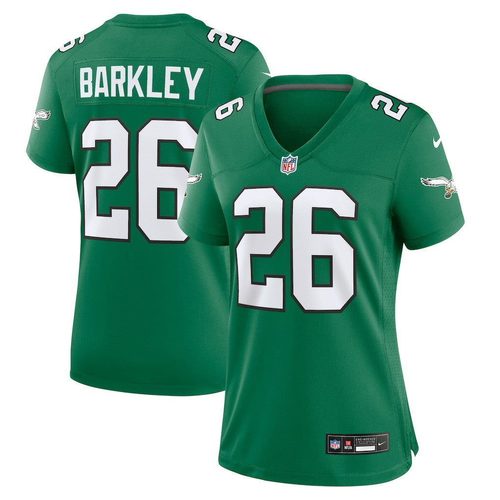 Saquon Barkley Philadelphia Eagles Women's Alternate Game Jersey Kelly Green | Nike for Sale