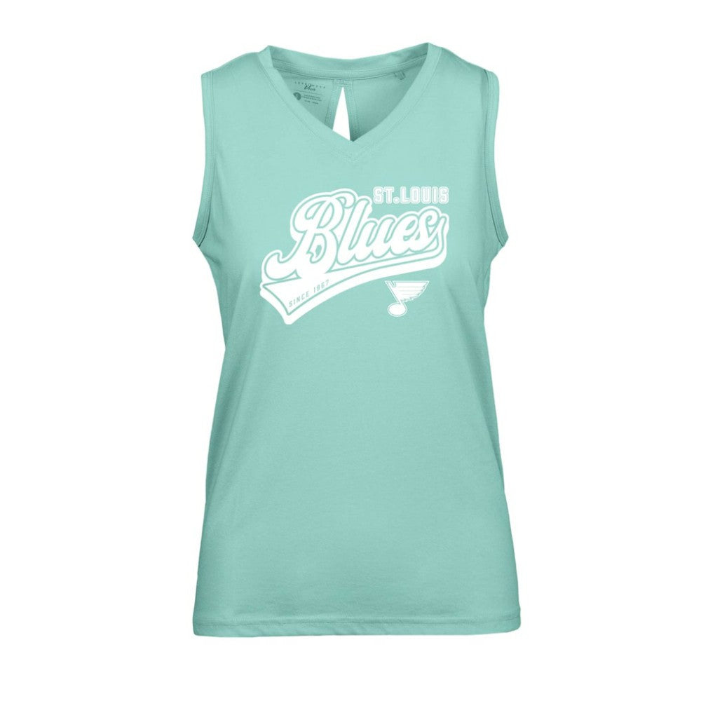 St. Louis Blues Levelwear Women's Paisley Sweep V-Neck Tank Top - Mint - NHL