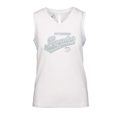 Pittsburgh Penguins Levelwear Women's Paisley Sweep V-Neck Tank Top - White - NHL
