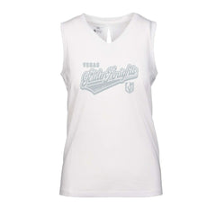 Vegas Golden Knights Levelwear Women's Paisley Sweep V-Neck Tank Top - White - NHL