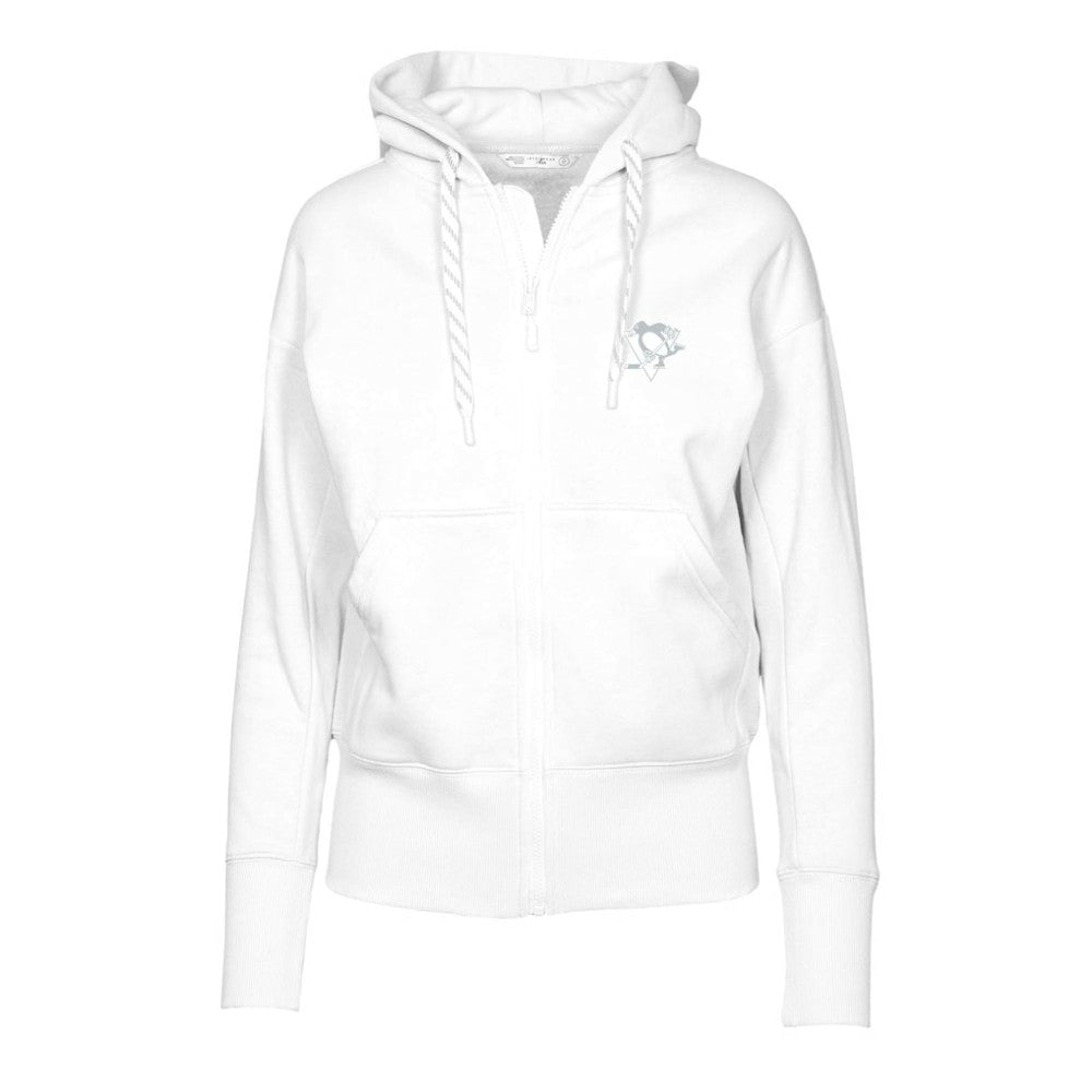 Pittsburgh Penguins Levelwear Women's Gardinia Core Full-Zip Hoodie Jacket - White - NHL
